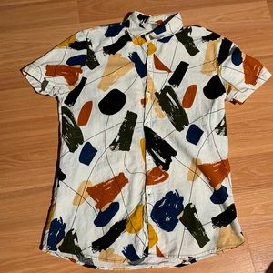 Men’s Artistic Button-Up Shirt